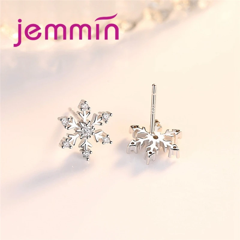 Top Quality Cubic Zirconia Noble Symbol Stud Earrings Flower Shape 925 Sterling Silver  Jewelry For Women Appointment