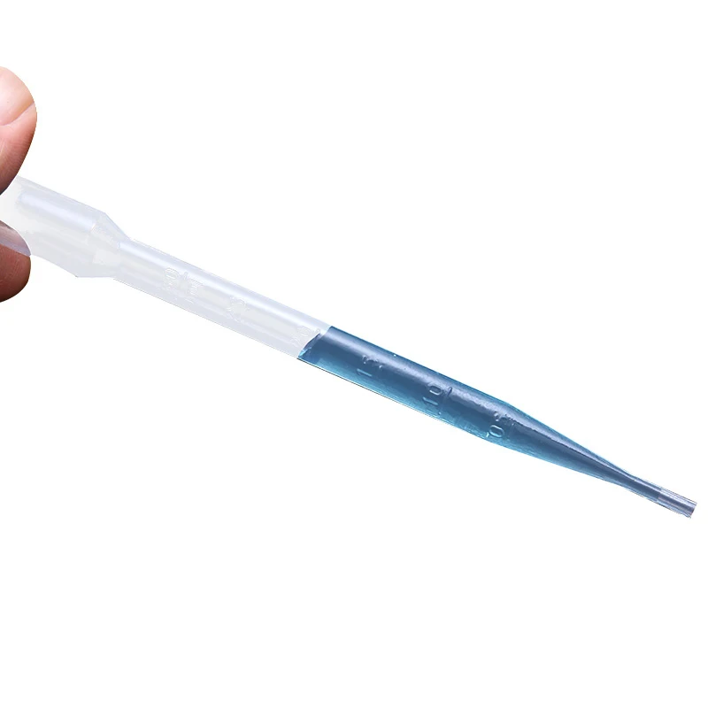 10ml Plastic Pipette Graduated Transparent Dropper for Laboratory Experiment 30cm Length 100pcs