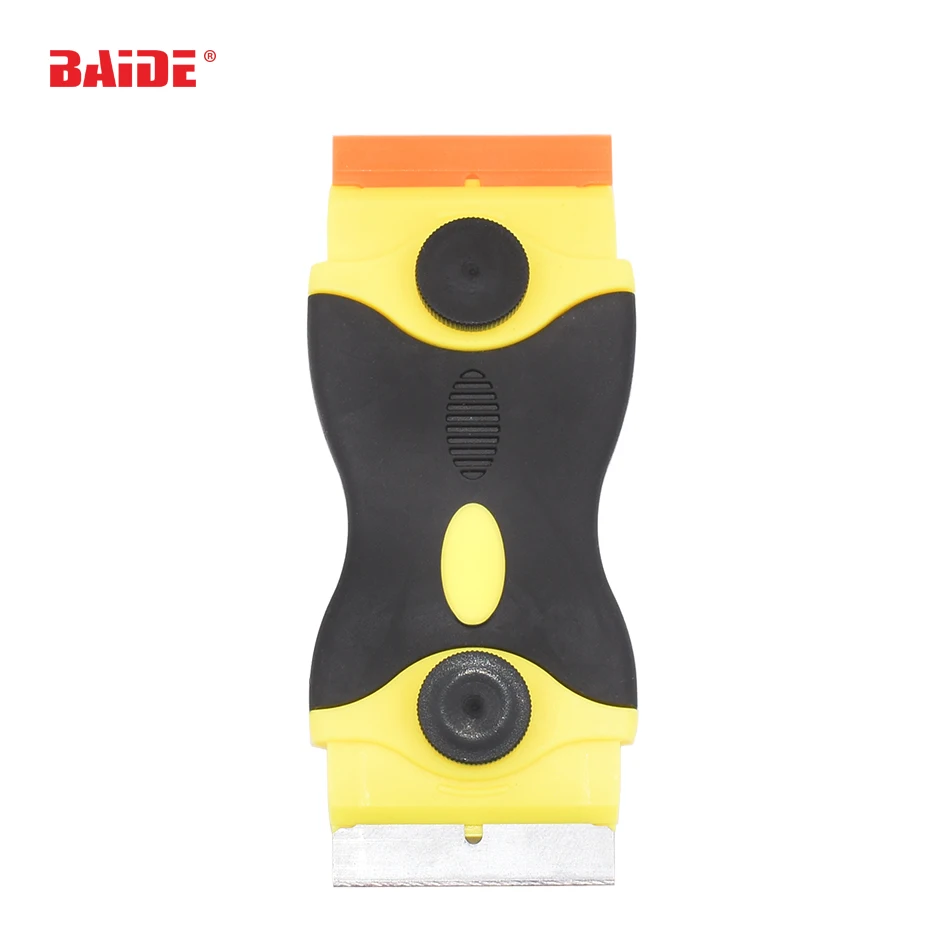 Orange With Plastic Metal Blade Combination Double-ended Knife Scraper Blade For Adhesive UV Glue Screen Cleaning Replace Tool