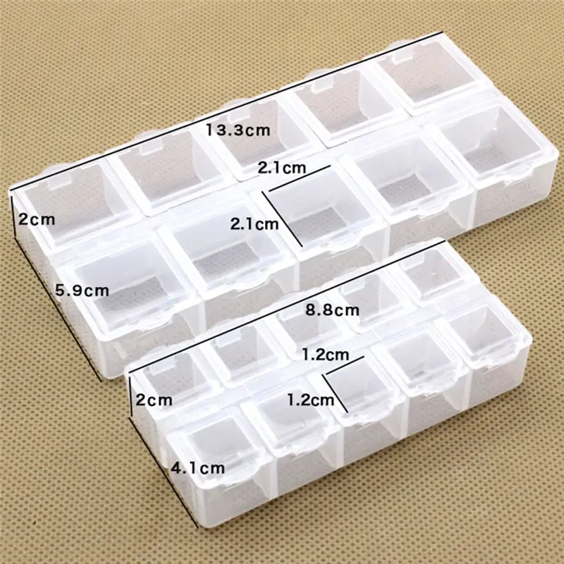 10 Compartments Pill Box Mini Travel Tablet Medicine Dispenser Case Box Container Drug Tablet Storage