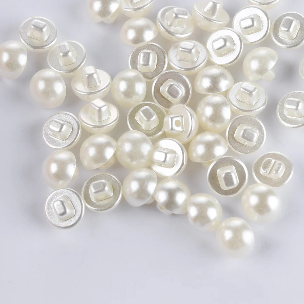 50PCS 10mm Round Sewing Pearl mushroom buttons for Scrapbooking Garment Decorative DIY Crafts Tool Clothing Dress Accessories