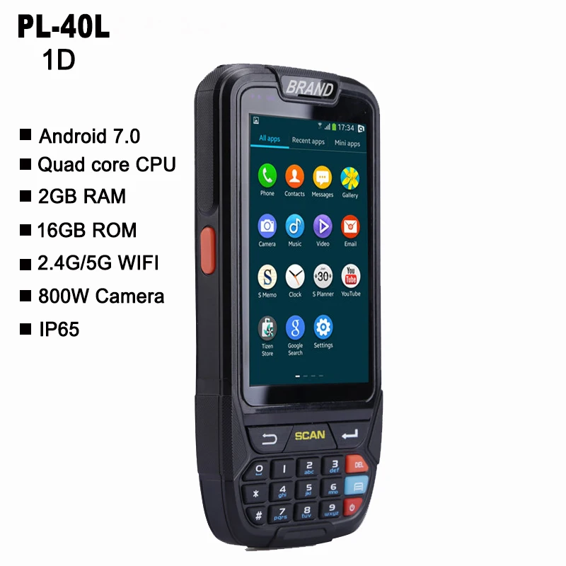 

PL-40L large screen 1d bluetooth android barcode scanner pda data terminal scanner