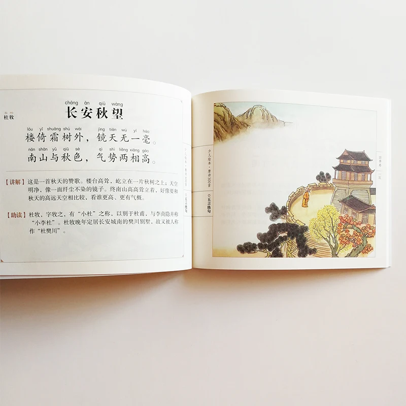 Tang Poems – 10 livres d'images avec boîte-cadeau, édition chinoise, caractères simplifiés avec Pinyin, pour étudiants, enfants et enfants, 300