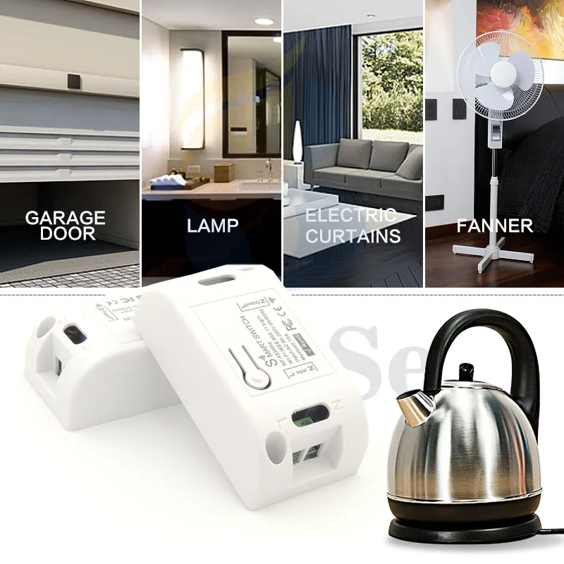 無線lanスイッチと 433 433mhzのリモートコントロールスマートホームオートメーションのためdiysモジュールタイマーライト適切なiosのandroid携帯