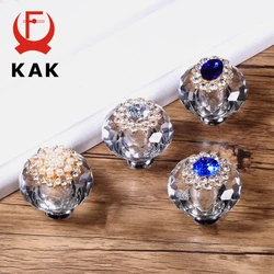 KAK Crystal Cabinet Knobs and Handles Luxury Cabinet Pulls Dresser Drawer Knobs Kitchen Handles Furniture Handle Hardware