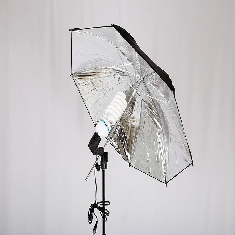 Konseen 1PC 83CM Durable Camera Photo Studio Flash Soft Umbrella Photography Lighting Accessories Black Silver Color