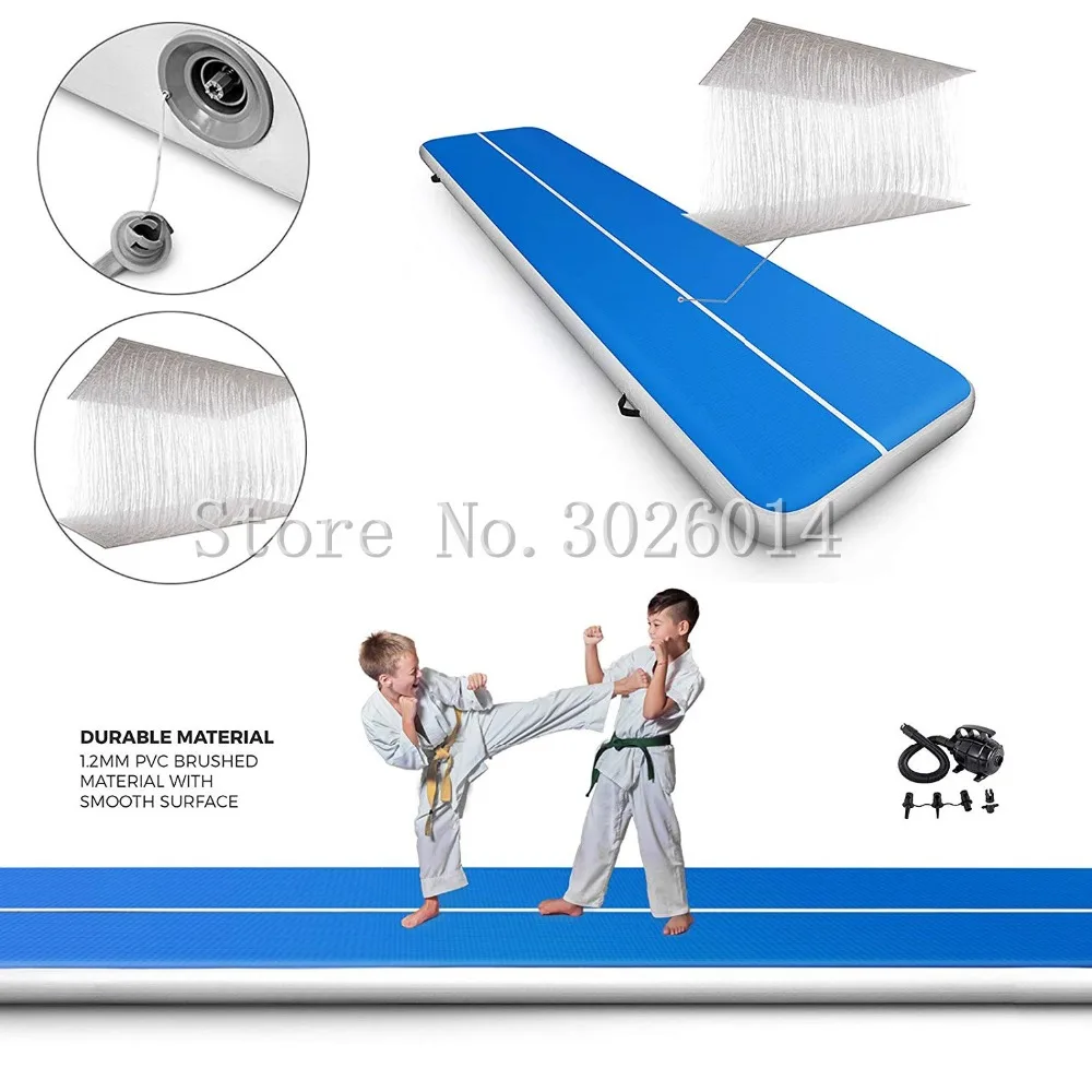 Estera multiusos para gimnasia, 9x1x0,2 m, 29,5 pies, estera inflable para gimnasia, equipo de gimnasio