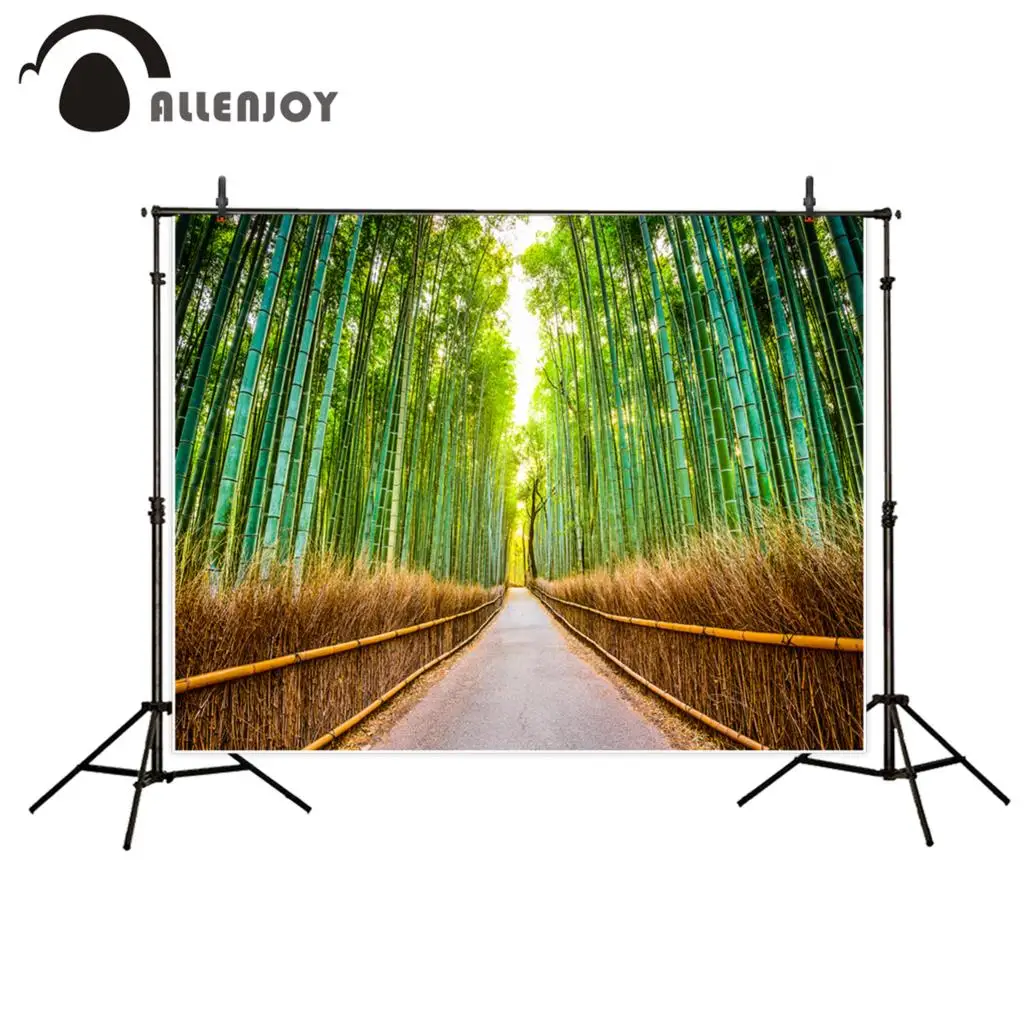 

Allenjoy Natural Scenery photography backdrop bamboo forest path peaceful baby birthday photocall backgrounds for photo studio