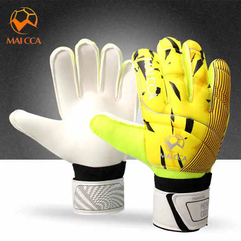 Adult Professional Thicken Full Latex Football Goalkeeper Goal Non-slip Breathable Goalie Gloves