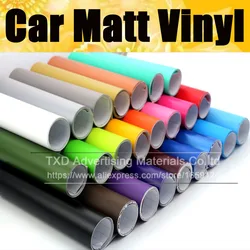 Matt Vinyl Film car wrap Matte vinyl car sticker 13 colors for choice Black red silver pink matt vinyl film