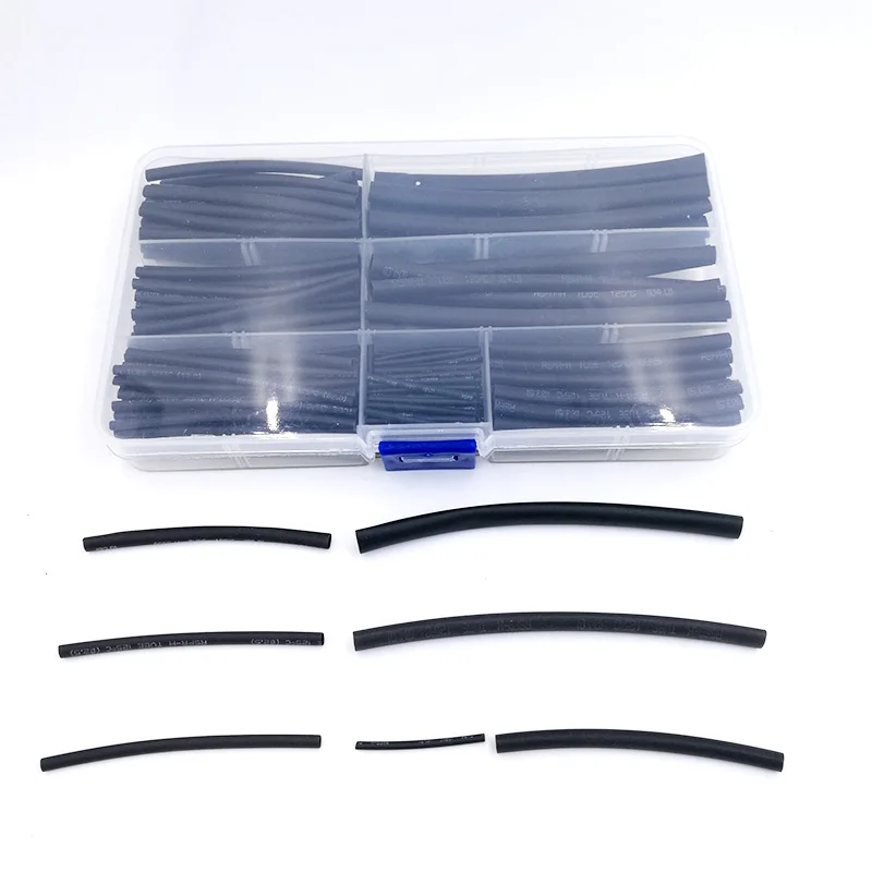 Heat shrinkable tube 200PCS/SET 1mm 2mm 2.5mm 3mm 4mm 5mm  Tubing Sleeving Wrap Wire Cable Kit