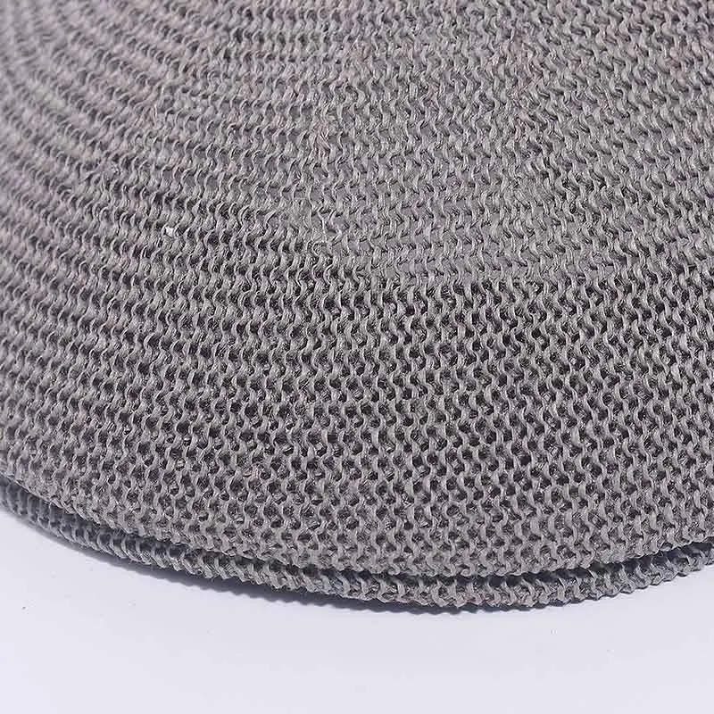 Berets Spring Summer Men Women Cap Newsboy Ivy Flat Cap Breathable Mesh Cap for Men Women Solid Plain Paper Beret Cap