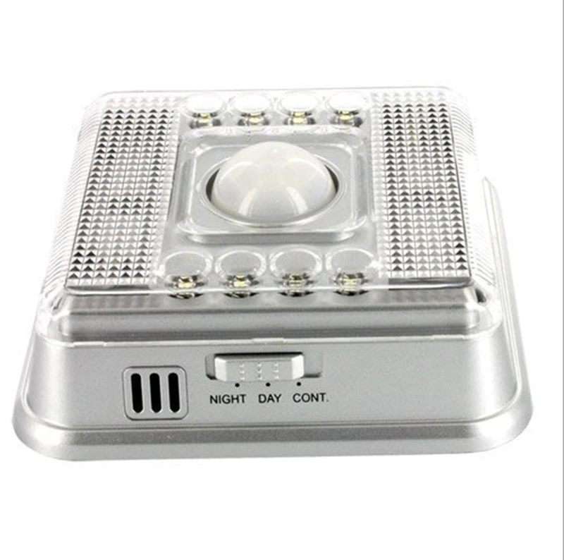 8 LED Light Lamp PIR Auto Sensor Motion Detector AA Battery Mini Home Kithchen Auto Infrared Sensor Light Lamp WIth Package