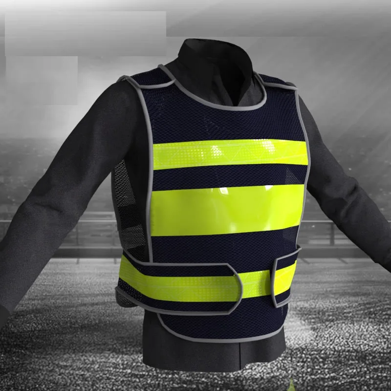 Fluorescent Yellow Vest with Free Printing Logo Safety Vest Reflective Customize Support Customization