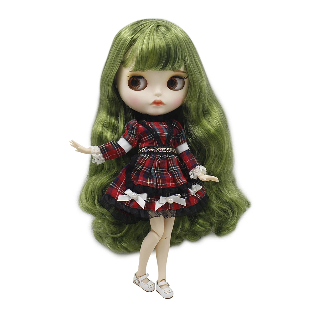 Fortune Days 1/6 bjd 30cm joint body elegant green curly hair matte face with eyebrows gift DBS doll toys