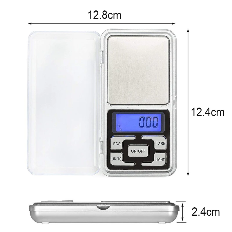 Mini Electronic Digital Scale,Jewelry Gram Weight Scale,200g/500g x 0.01g Pocket Scales For Kitchen Accessories LCD Display Tool