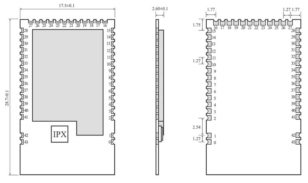 E73-2G4M04S1D NRF51822 Modul | Nirkabel Bluetooth BLE 4.2/4.1/4.0 Daya Rendah Development Board