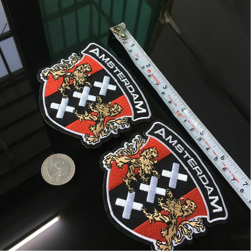 PGY AMSTERDAM Iron On Patch Embroidered Applique Sewing Badge Clothes Stickers Garment DIY Football Club Apparel Accessories