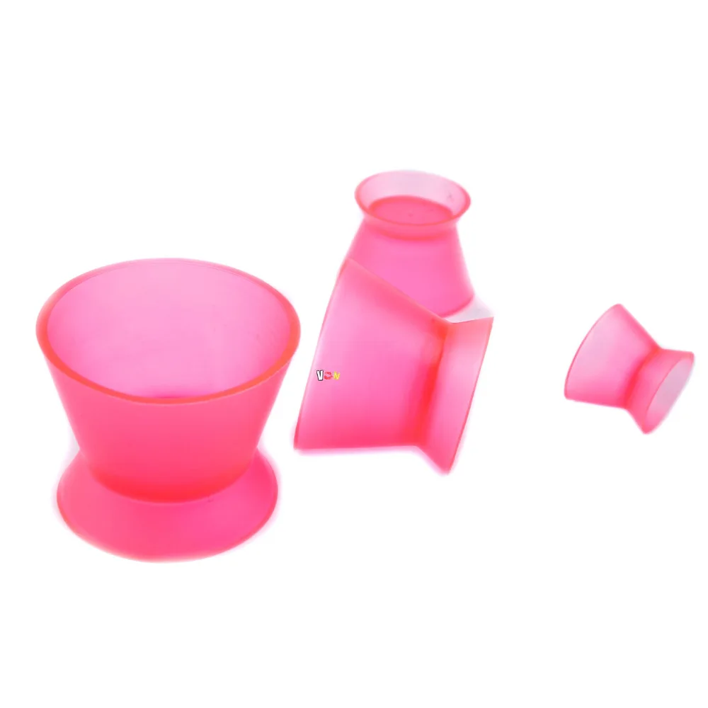 4 pcs Dental Lab Silicone Mixing pink Bowl Cup New Eco-friendly Medical Equipment Rubber Mixing Bowl Mixing