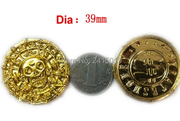 Wholesale Cool 1000pc plastic pirate treasure AZTEC gold coins props toys for Birthday party favors cosplay kids hours fun