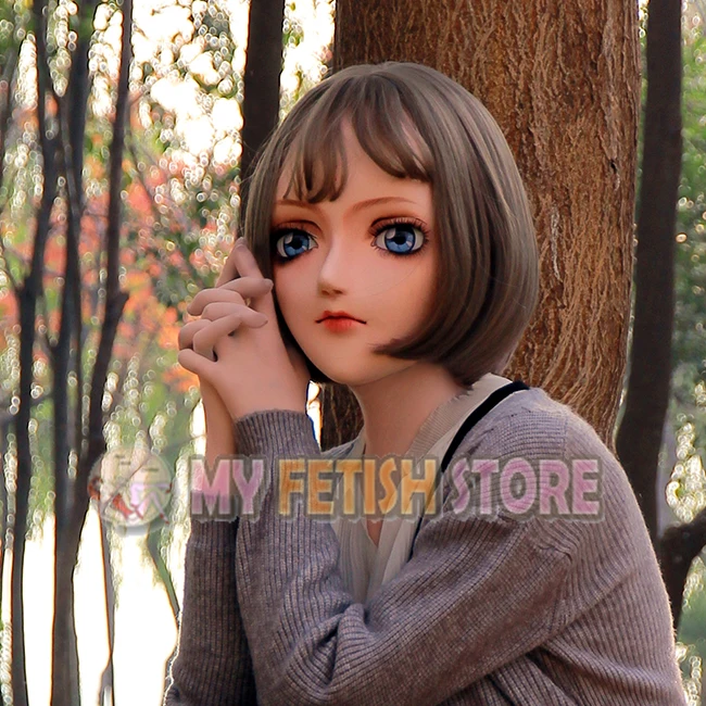 (KM1835)Handmade Cute Female/Girl Resin Half Head Elf Ear Mask Cosplay Japanese Anime Role Kigurumi Mask Crossdresser Doll