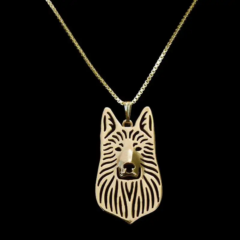 Women's Metal German Shepherd Dog Pendant Necklaces Drop Shipping