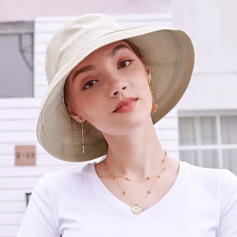 

Folding Adjustable Sun Hat Female Summer Anti-ultraviolet Sun Protection Sunscreen Cap Korean Japanese Beach Visor Caps H6619