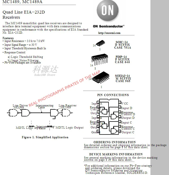 10pcs/lot MC1489AD SOP14 MC1489 MC1489A  In Stock
