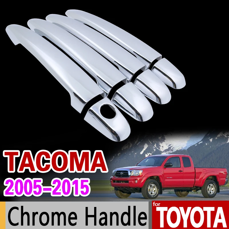 

Хромированная накладка на ручку для Toyota Tacoma 2005-2015, комплект отделки 2006, 2007, 2009, 2010, 2011, 2012, 2014, автомобильные аксессуары, стикер, автостайлинг