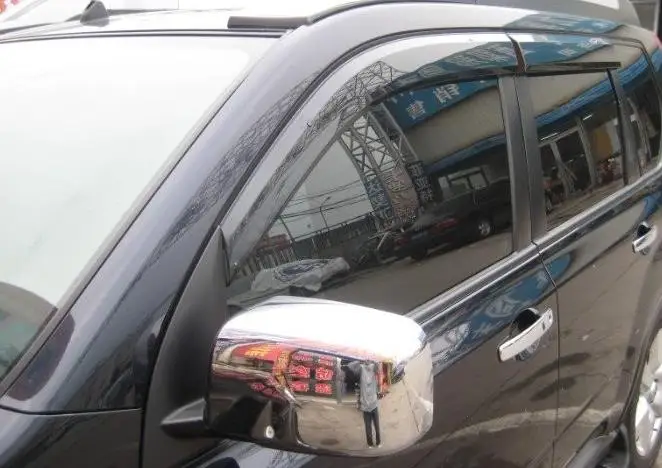 ABS Chrome Rearview Side Door Mirrors Cover Trim Car modeling FOR Nissan X-Trail X Trail T31 2008 2009 2010 2011 2012 2PCS