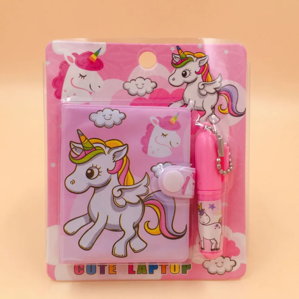 Juego de unicornios Kawaii, 1 cuaderno + 1 bolígrafo, material de oficina escolar, papelería para estudiantes, G9-28 de escritura de papel