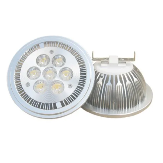 free shipping AC85-265V gu10/G53  AR111 7w led spotlight, LED lumen 700lm 2 years warranty 7*1w led spotlight