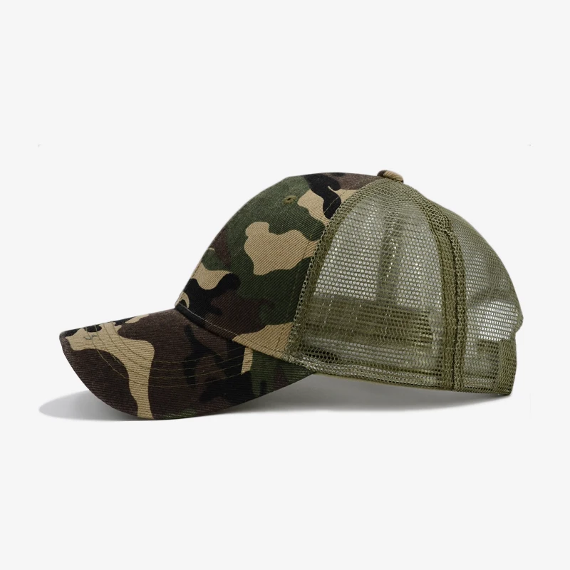 COKK-gorra de béisbol con estampado de camuflaje para hombre y mujer, gorro de béisbol con Cierre trasero, malla deportiva transpirable, sombrilla,