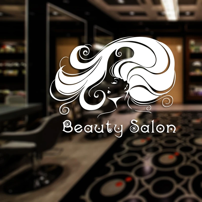 

Hair Salon Sticker Beauty Decal Haircut Name Posters Time Hour Vinyl Wall Art Decals Decor Decoration Mural Salon Sticker