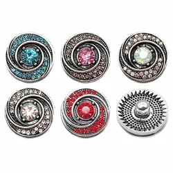 Wholesale w366 3D 18mm 20mm metal snap button for Bracelet Necklace Interchangeable Jewelry Women accessorie findings