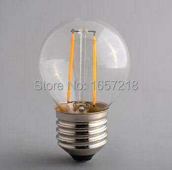 

5pcs X E27 G45 2W 4W led filament bulb energy saving AC220V 360 degree White / Warm White lighting indoor home light lamp