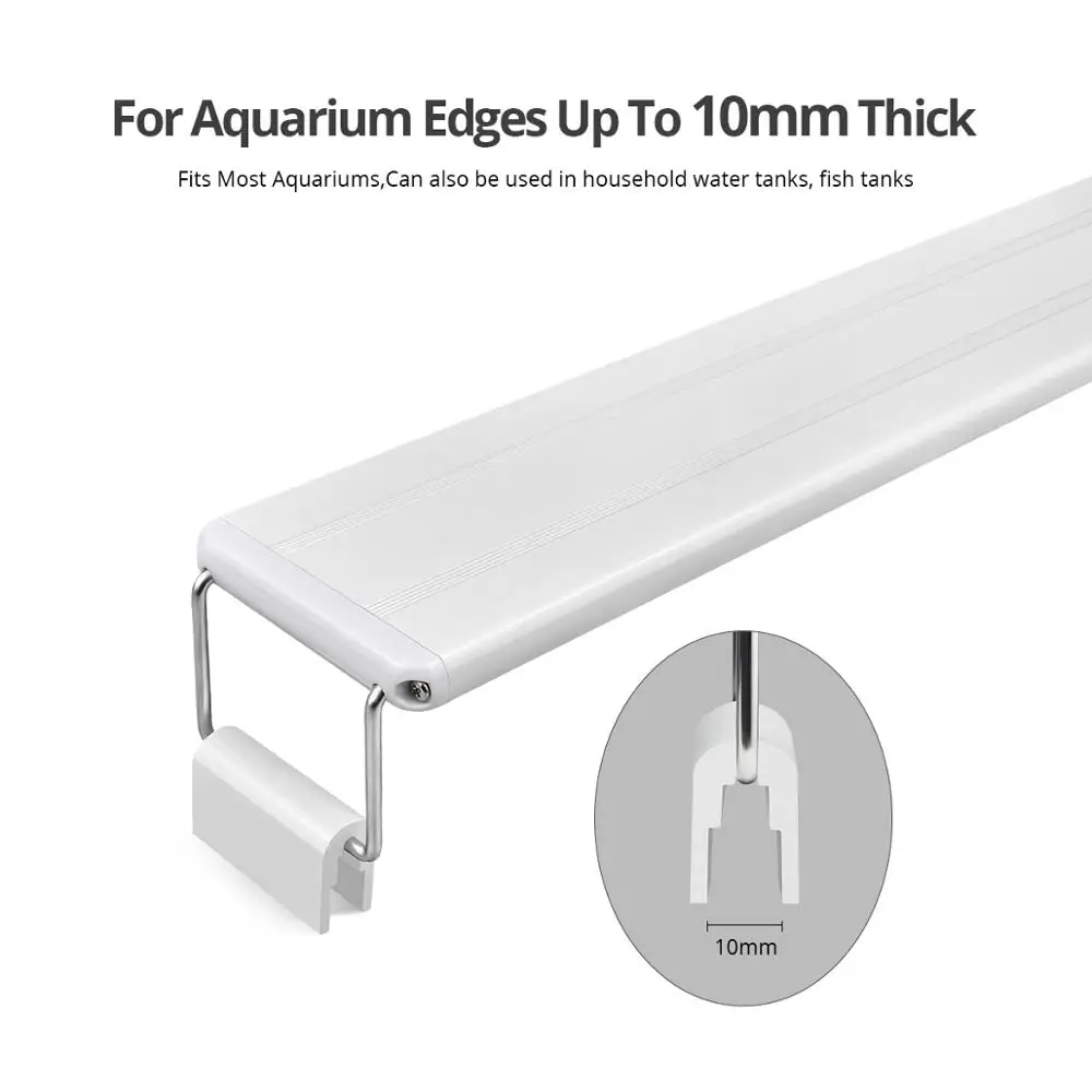 220V Strip Aquarium Light LED Waterproof Fish Tank Clip Light Underwater Decor Lighting Submersible Lamp Plant Grow Lamp 18-48cm