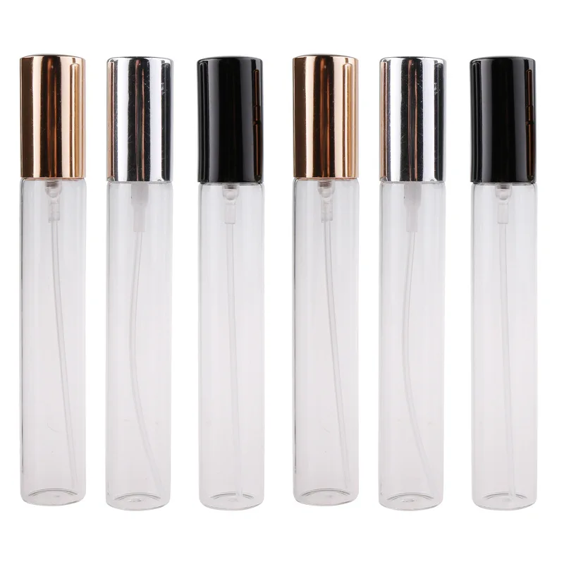 Empty Cosmetic Vials 15 ML Perfume Refillable Bottle Full Cover Glass Transparent Astringent Toner Spray Pump Bottle 50 pcs/lot