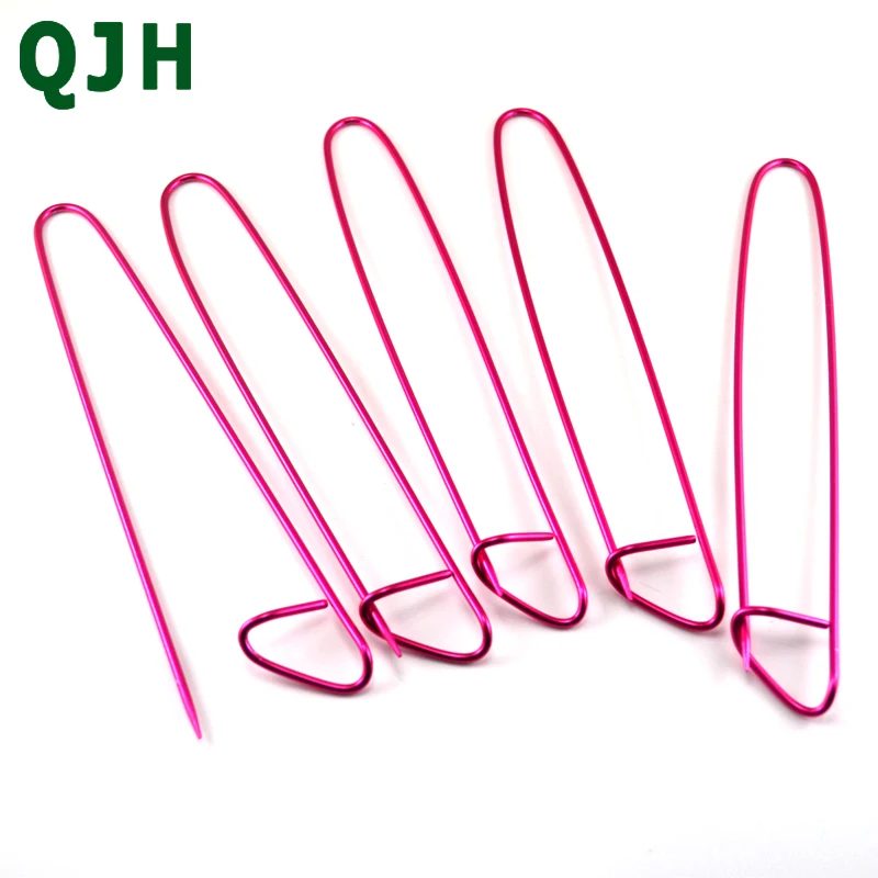 5 pieces 4size Aluminum Knitting Crochet Locking Stitch  holders Needle Clip Markers Holder Sewing Accessories Weaving tools