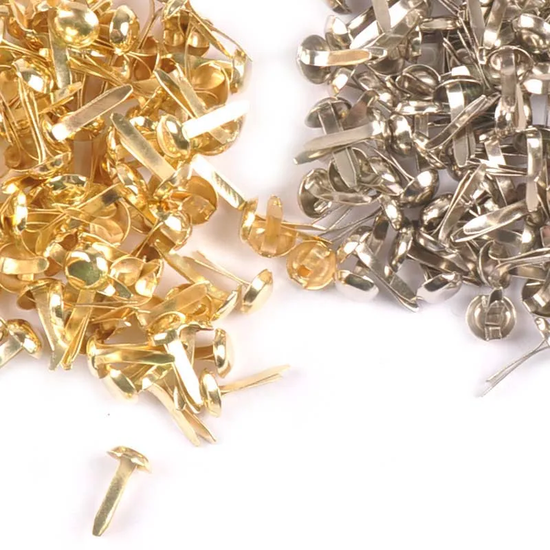 Piezas redondos para manualidades, adornos plateados y dorados para álbum de recortes, de Metal, para decoraciones Diy, c2252, 100