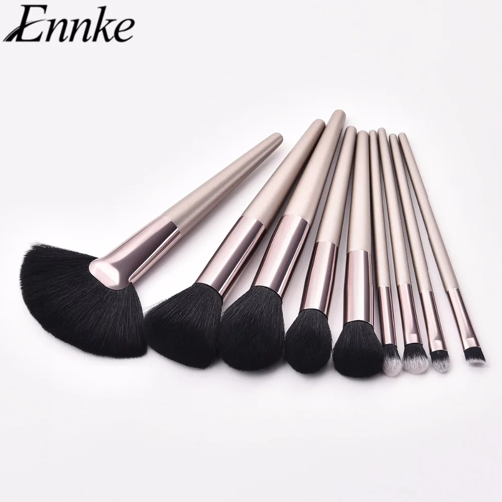 ENNKE 9Pcs Professional Makeup Brushes Set Make Up Tool Face Eye Brushes Soft Synthetic Hair Cosmetic Beauty Tool