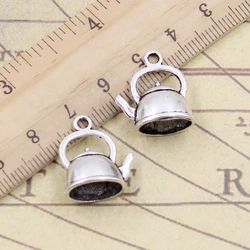 10pcs Charms Teapot Kettle 20x17x10mm Tibetan Bronze Silver Color Pendants Antique Jewelry Making DIY Handmade Craft Pendant