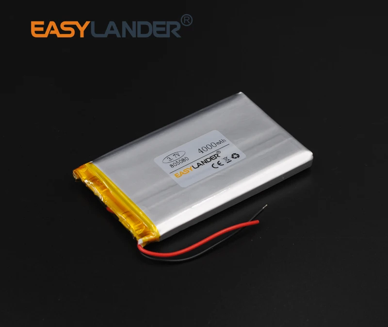 

3.7V 4000mAh 805080 Lithium Polymer Li ion Rechargeable Battery cells For Mp3 Power bank PSP phone PAD protable tablet PC