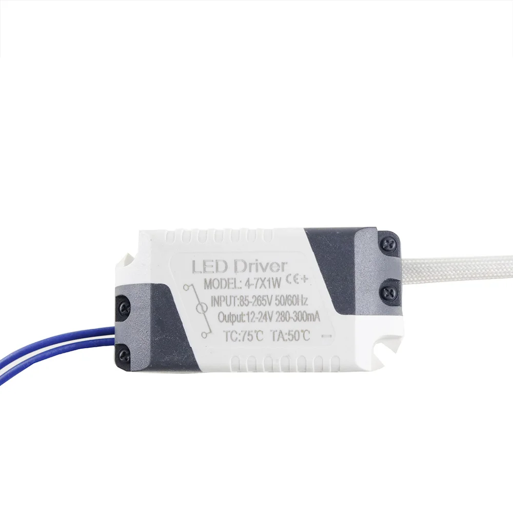 (4-7)x1W LED Driver External / inside 240mA-260mA DC12V ~ 24V Led Driver 4W 5W 6W 7W Power Supply AC 110V 220V for LED light