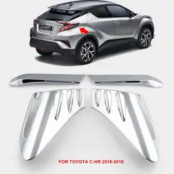 BBQ@FUKA New Car Styling Accessories ABS Chrome Car Rear Back Lamp Tail light Cover Trim For Toyota C-HR CHR 2016 2017 2018