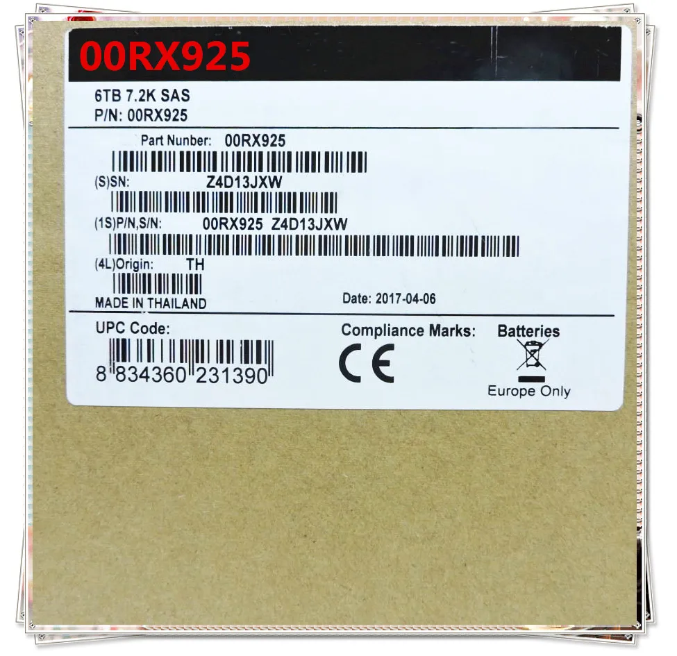 new and original for AC33 00RX925 6TB 3.5