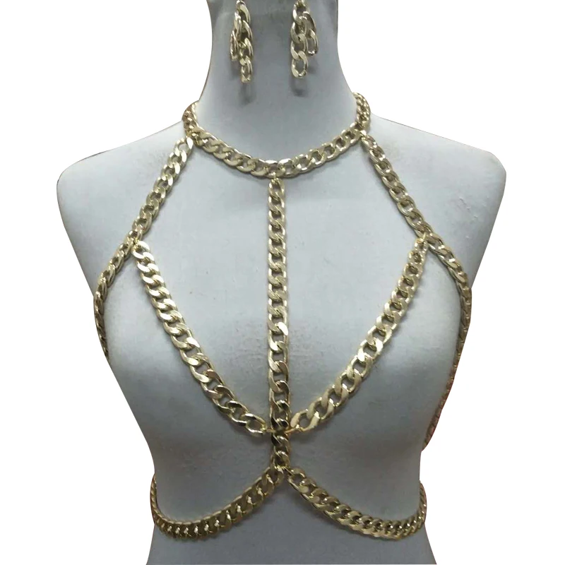 

Hot sale! New arrival Fashion Women gold Chains Unique Design Layers Bra Body chain Jewelry 2 Colors ST02