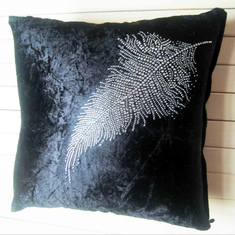 hot fix feather rhinestones motif heat transfer iron on patch garment accessories for T shirt and scarf DIY iron on transfe