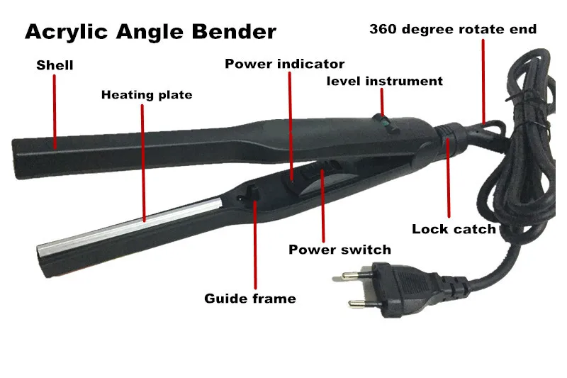 Milda Acrylic Bender Device Channel Letter hot bending machine Arc/Angle Shape Bender Tool 1 pair + 12cm tube bender 100-240V