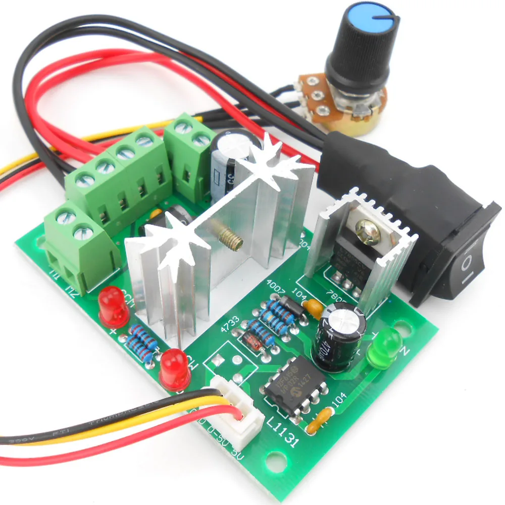 Convertidor PWM DC, interruptor inversor de motor sin escobillas 6V12V24V, CCW / CW, velocidad continua